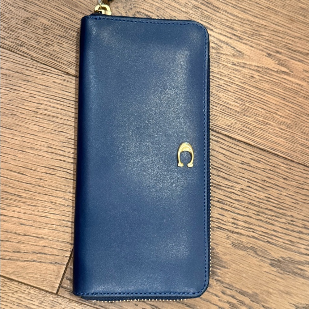 Coach Navy Leather Wallet
